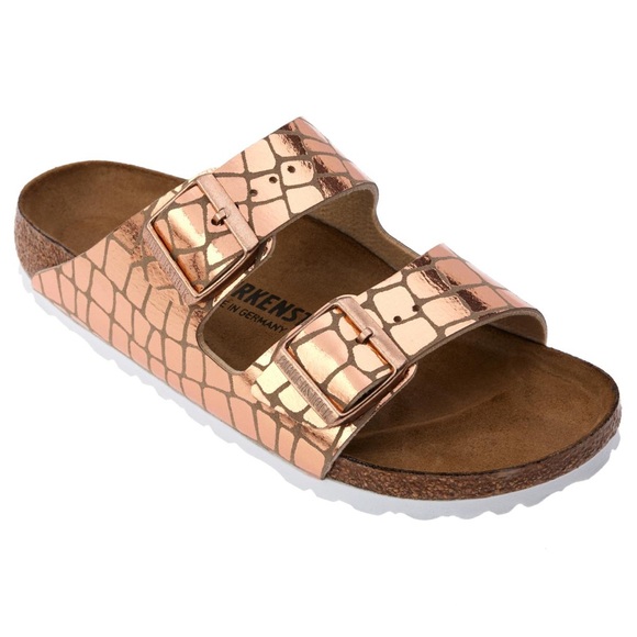 Birkenstock Shoes - Birkenstock Arizona Gator Gleam Two-Strap Comfort Sandal sz 6 woman